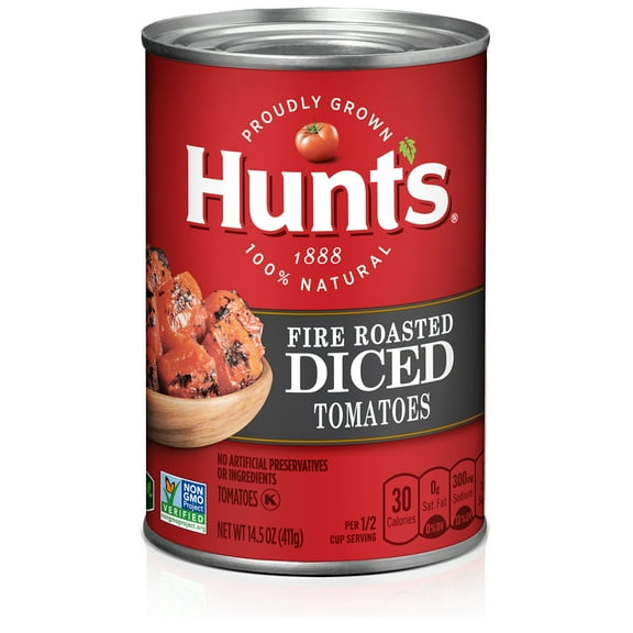 Hunt's Fire Roasted Diced Tomatoes 14.5 oz (Pack of 6)