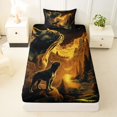 thumbnail image 3 of Homewish Rustic French Bulldog Twin Sheets,Retro Animal Bedding,Golden,3pcs,1 Fitted Sheet and 1 Pillowcase, 3 of 6