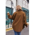 thumbnail image 3 of Zeagoo Womens Plus Size Corduroy Button Down Shirts Long Sleeve Oversized Fall Blouses Tops Casual, 3 of 6