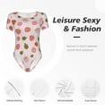 thumbnail image 4 of Kdxio Hand Drawn Strawberry for Women's Short-Sleeved Onesie Stylish Round Neck Pajamas Bodysuit Jumpsuit Nightwear-Medium, 4 of 7