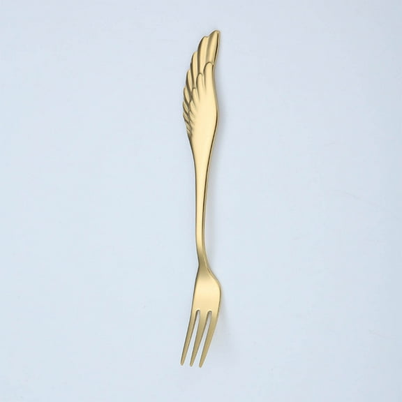 Steadline Stainless Steel Dessert Forks and Coffee Spoons Set - Elegant Pedestal Tableware for Party and Home Use - 12 Piece Flatware Set with Swan Design for Cake Fruit and Dessert Serving