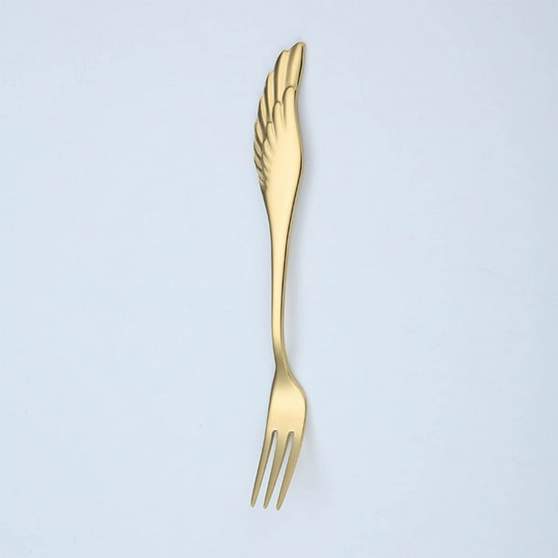 Stainless Steel Fruit Fork Dessert Coffee Spoon Set 4-piece Pedestal Dining Utensils Elegant Entertaining Hostess Gifts, Ukhbmc
