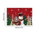 thumbnail image 3 of Uutvery Christmas Polyester Linen Placemats with Heat Insulated Dirt Resistant for Christmas Party Kitchen Dining Room Decor, Holiday Home Decoration, 3 of 6