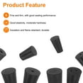 thumbnail image 4 of 4 Pcs 1-Hole Rubber Stopper, Tapered Lab Seal Tube Stopper Plug for Test Tube Industry , 45x37x25mm Black, 4 of 6