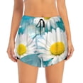 thumbnail image 4 of Lsque Daisy Flowers Printed Women's Running Shorts with Liner Pockets,Elastic Quick Dry Workout Athletic Gym Yoga Shorts,Womens High Waist Shorts-X-Large, 4 of 9