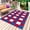 Blue Red, variant on 4th of July Outdoor Rug 5x8 Ft - Reversible Patio Rug Outdoor Camping Rugs, Independence Day Red Blue White Plaid Checkered Indoor Outdoor Area Rugs, Non-Slip Outdoor Carpet Runner for Deck/Porch