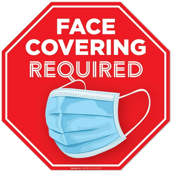 Face Mask Required Sticker Sign,