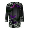 thumbnail image 5 of Halloween 3/4 Length Sleeve Womens Tops,Halloween Women 3/4 Sleeve Tops 2023 Elbow Length Crewneck Cute Pumpkin Graphic Tshirt Three Quarter Sleeve Casual Blouse Tees Tunic, 5 of 5