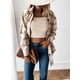 thumbnail image 5 of Camisa de manga larga con cuadros para mujer, blusa, abrigo, chaqueta de franela, 5 of 6