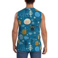 thumbnail image 4 of Disketp Cute Colorful Owls And Trees Sleeveless Tshirts For Men, Muscle Shirts For Men Dry Fit Tank Top-Large, 4 of 8