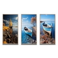 thumbnail image 2 of Designart "On The Boat Sailing II" Boat Framed Wall Art Set Of 3 - Yellow Boat Frame Gallery Set For Office Decor, 2 of 6