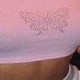 thumbnail image 4 of POINTERTECK Women‘Scasual Crewneck Sleeveless Butterfly Vests Crop Tank Tops, 4 of 6