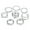 H, variant on Retro Hollow Love Knot Bow Ring Set: Unisex Alloy Heart-Shaped Rings with Electroplated Finish