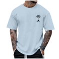 thumbnail image 1 of Men's Casual Short Sleeved T-shirt Raglan Sleeve Bottom Shirt M, 1 of 5