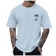 thumbnail image 1 of Men's Casual Short Sleeved T-shirt Raglan Sleeve Bottom Shirt 3XL, 1 of 5