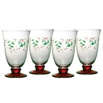 Pfaltzgraff Winterberry 14 oz Glass Water Goblet, Set of 4