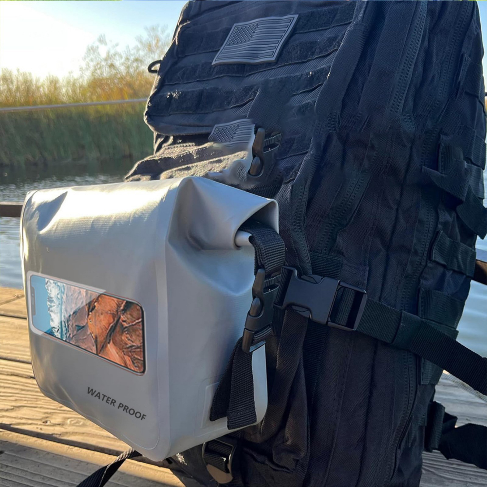Large Capacity Lightweight PVC Dry Bag Casual Crossbody Bags For Hiking Beach Trip And Water Sports Gears Protecting
