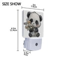thumbnail image 4 of LED Sensor Night Light Auto On/Off Dusk to Dawn Lamp for Bedroom Hallway Cute Big-eyed Panda 2 Pack, 4 of 7