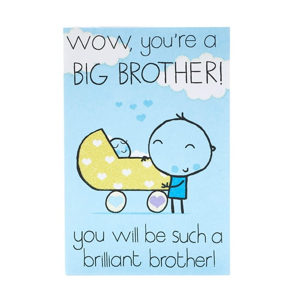 UK Greetings Big Brother Card - Big Brother Card for New Baby - Congratulations Big Brother