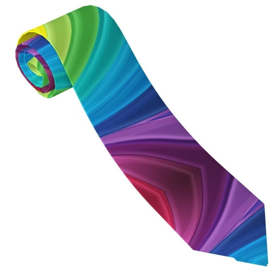 Rainbow Stripes Tie For Men Funny Neckties Fashion Gentleman Soft Comfortable Ties
