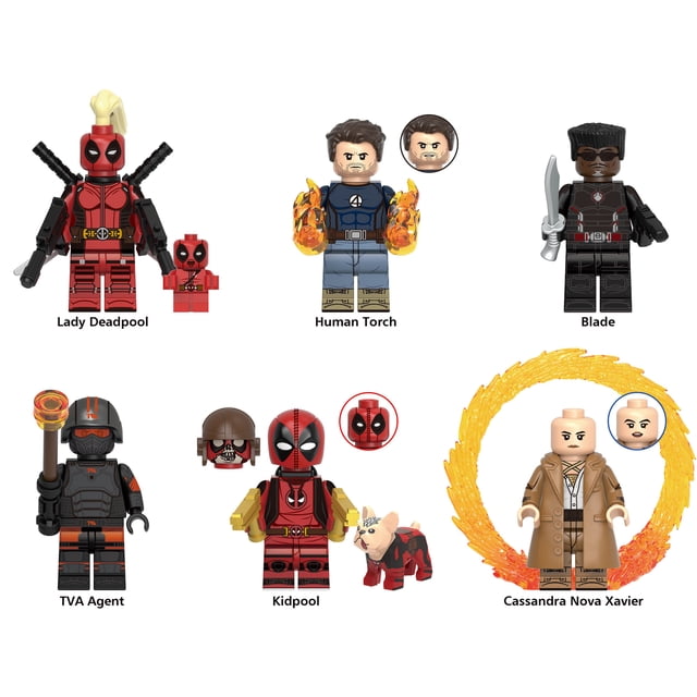 6 Figuras de Bloques de Construcción | Set de Héroes de Acción con Espadas y Capas | Juguete de Minifiguras para Niños 6+