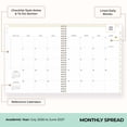 thumbnail image 4 of Blue Sky Day Designer 2026-2027 Monthly Academic Year Planner Calendar, July 2026 - June 2027, 8" x 10", Monthly Layout, Flexible Cover, Wirebound, Laminated Tabs, Climbing Floral Mint, 4 of 9