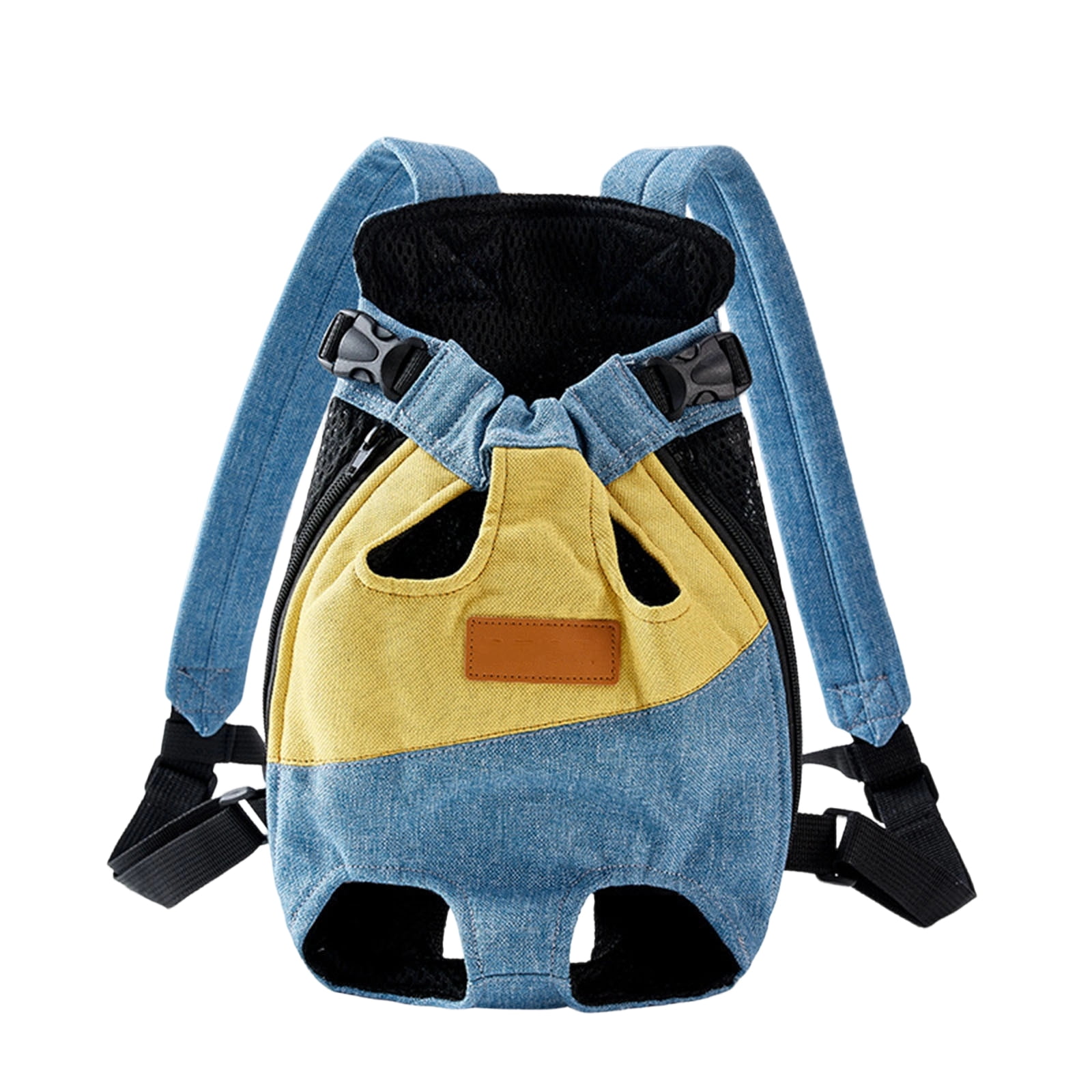 Xxxl Blue Pet Front Carrier Backpack, Convertible Single & Double Shoulder Pet Travel Bag With Adjustable Straps, Breathable & Secure Design For Small To Medium Dogs And Cats,
