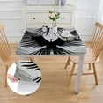 thumbnail image 2 of PIKWEEK Bird Flock Mid Century Modern Square Tablecloth with Elastic Edge white, 2 of 7