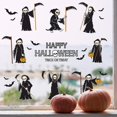 thumbnail image 4 of Pegatinas electrostáticas de doble cara con temática de terror para decoración de fiestas de Halloween con borde cruzado de vidrio muerto, 4 of 5