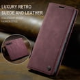 thumbnail image 6 of KONEE Wireless Charging Foldable Faux Leather Flip Case with Card Slot Google Pixel 7 Pro, Red, 6 of 8