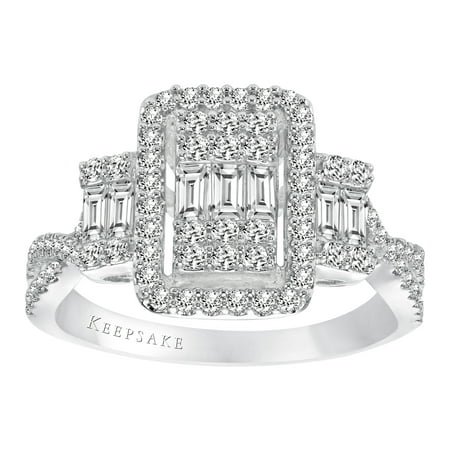 Keepsake Cosmopolitan 1 Carat T.W. Certified Diamond 10kt White Gold Ring
