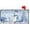 Blue Snowman, variant on Merry Christmas Mailbox Cover, Magnetic Standard Size 21x18 Inch, Xmas Trees Santa Claus Snowman Reindeer Penguin Mailbox Wrap Post Cover for Garden Yard Outdoor Home New Year Decor