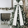 thumbnail image 2 of 4 Ft Oversized White Bow Decoration – Large Elegant Cloth Bows for Wedding Backdrops, Christmas Tree Toppers, Baby Shower & Birthday Wall Décor, Party Event Decoration, 2 of 4