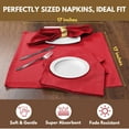 thumbnail image 5 of Native Fab Table Cloth Napkin Cotton 17"x17" Reusable Set of 4 - Red, 5 of 6