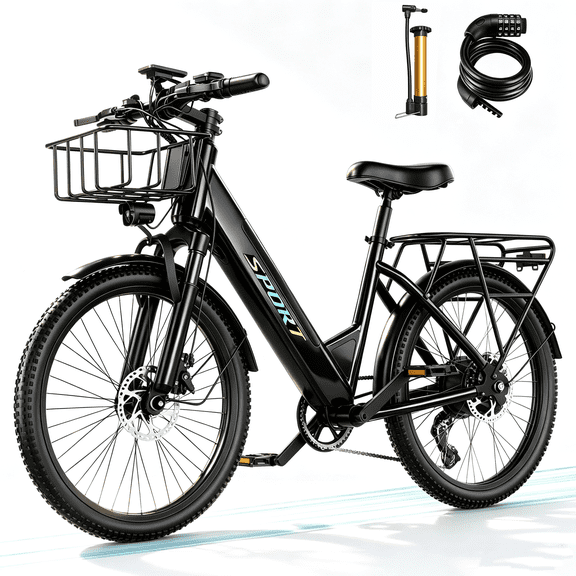 ASKGO F29 Electric Bike, 750W Rated Motor, 25MPH Ebike for Adults Age 16 , 48V 15Ah Removable Battery, 7 Speeds, Class 3 UL2849 Certified