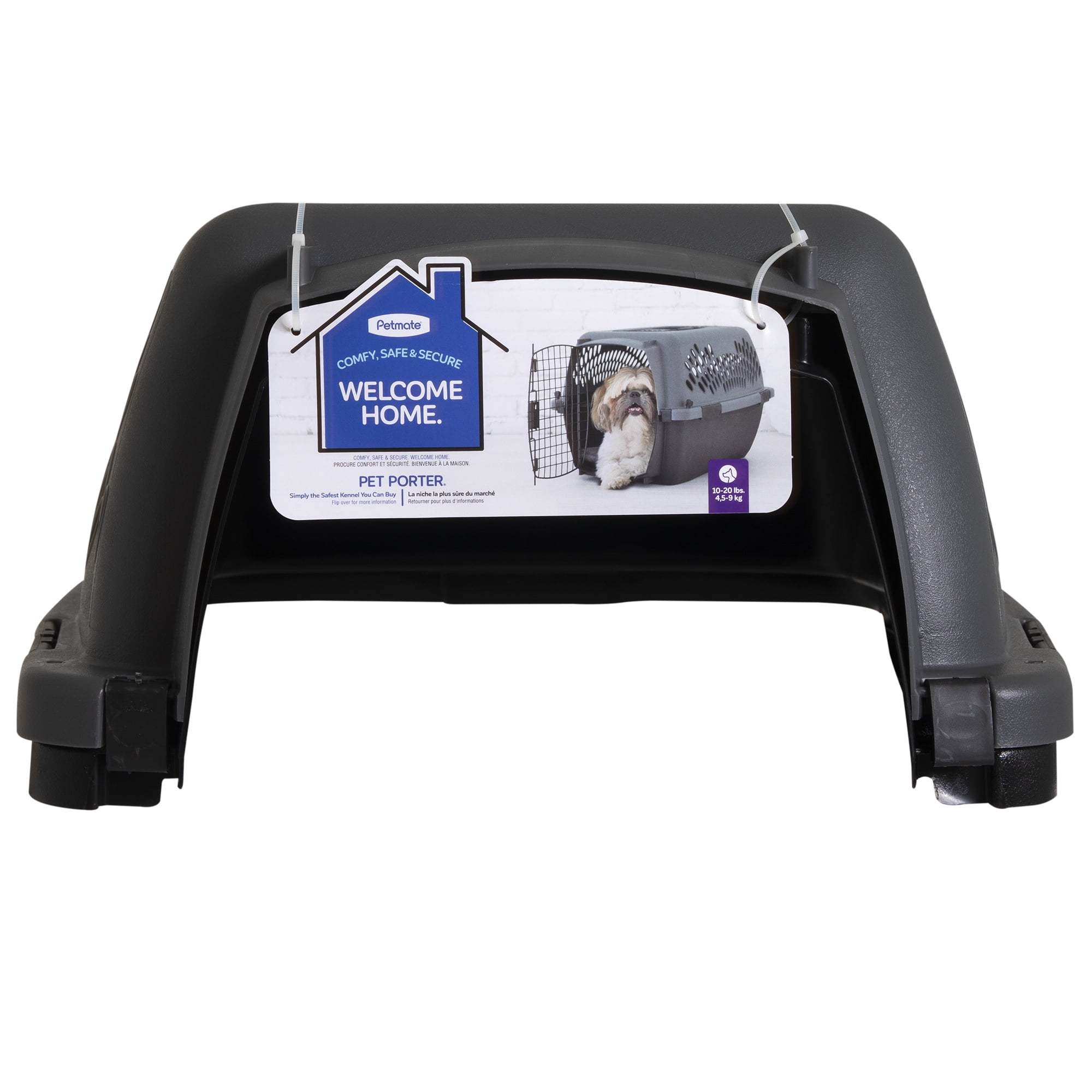 Petmate Pet Porter Traditional Travel Dog Kennel Portable Pet Carrier, Small 24" for Dogs 15-20 lb, Gray