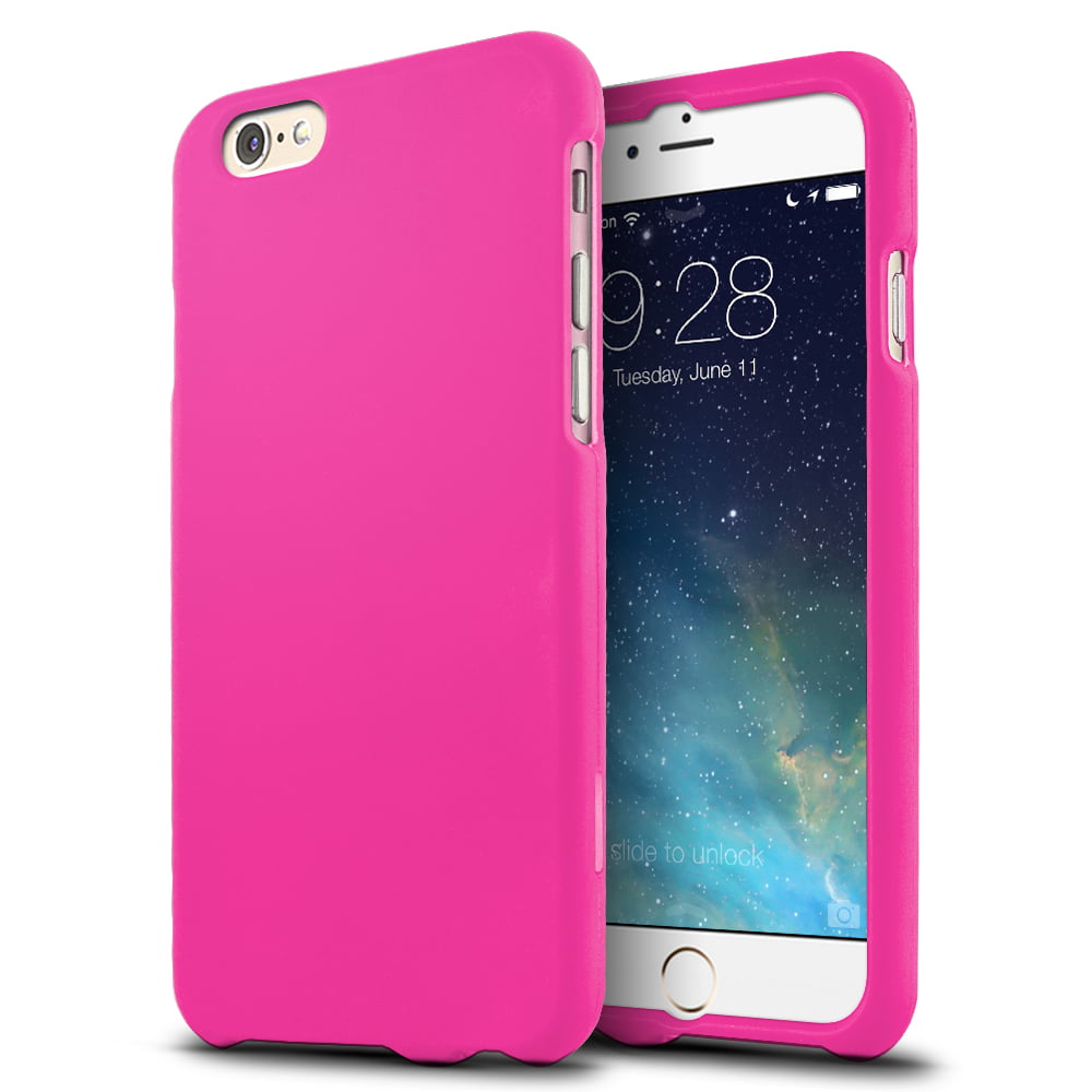 Apple iPhone 6 Case, [Hot Pink] Slim & Protective Rubberized Matte ...