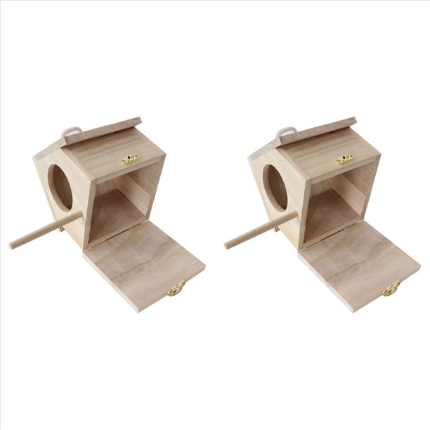 2X Caja para Tetas, Kit de Caja para Petirrojos, Casa para Pájaros, Resistente A la Intemperie para Colgar, Cajas para Pájaros, Casa para Pájaros