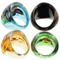 thumbnail image 4 of 4 pcs Glass Rings Decorative Glass Finger Rings Women Glass Rings Personalized Glass Rings, 4 of 9