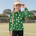 thumbnail image 2 of Psesaysky Girls Half Zip Sweatshirt Golf Green Print Fleece Quarter Zip Pullover Sweatshirts Fall Winter Clothes for Teen Girl Kids Athletic Winter Jacket 8-9 Years, 2 of 6