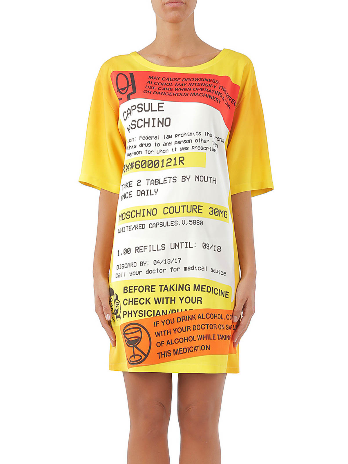 moschino pill dress