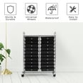 thumbnail image 6 of Costway 20 Drawers Rolling Cart Storage Scrapbook Paper Studio Organizer Bins Black, 6 of 10