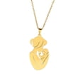 thumbnail image 4 of Collar Colgante con Forma de Mamá y Niño Sunnimix Acero Inoxidable Dorado, 4 of 8