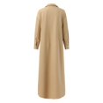 thumbnail image 5 of asddcavvf Robes pour Femmes Robe Décontractée à Manches Longues Col Rabattu Couleur Unie Boutonnée, 5 of 5