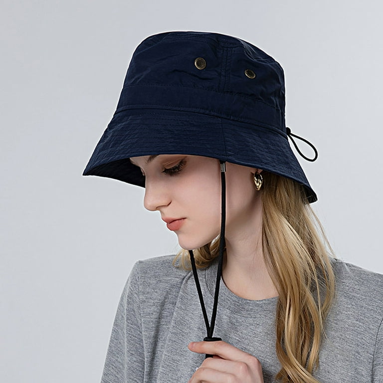 WEAIXIMIUNG Women Sun Hat Wide Brim Protection Beach Hat Adjustable Bucket  Hat Summer Hats Womens Bucket Hats Gray