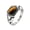 Brown, variant on Oval Gemstone Rings for Men Band Stainless Steel Mechanical Geometric Gothic Biker Punk Vintage Statement Personalized Gift Jewelry Silver Plated Yellow 9
