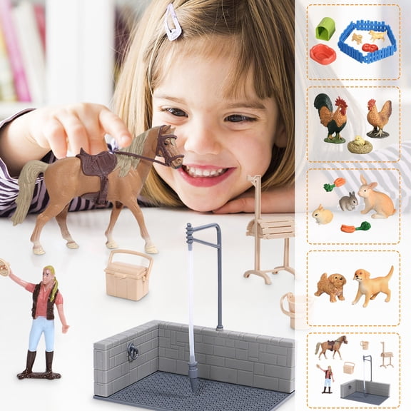 ABPWLY Toys World Zoo Model Figure Set Simulation Animal Figurines Playset for Kids Educational Toy Home Decor Collection Kids Games