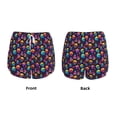 thumbnail image 3 of Gukieu mushroom color Skull Print Women's Sports Shorts with Drawstring Elastic Waistband for Running, Yoga, Fitness-Medium, 3 of 7