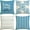 Aqua Blue and Beige, variant on Farmhouse Pillow Covers 18x18 Set of 4 Summer Outdoor Pillowcases Truck Vase Linen Cushion Case Gifts for Sofa Couch Home Decor(Grey)