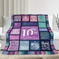 thumbnail image 2 of 10 Year Old Girl Birthday Gifts Blanket, Gifts for 10 Year Old Girl, Birthday Gifts for 10 Year Old Girls, 10th Birthday Gifts for Girls, 10 Year Old Girl Gift Ideas Throw Blanket 60"X50", 2 of 6